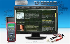 创意电视维修网站flash动画